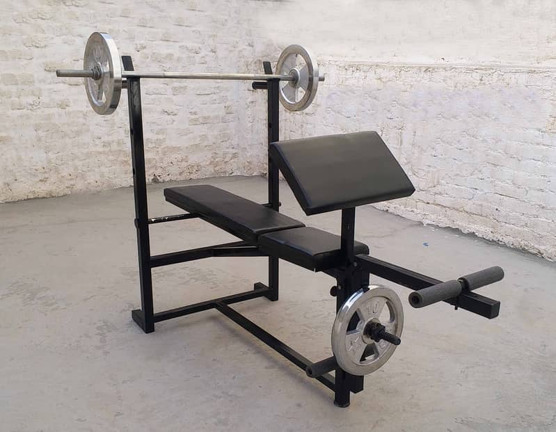 Adjustable Multi Exercise Chest Bench Press Weight Lifting Gym Bench 11