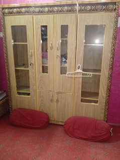 3 door almari 3 door devaidar  1 bed with side tabil dressing 10 by 10