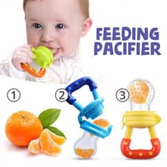 Baby Fruit and Vegetable Pacifier Feeder with Rattle: Safe Nibbler