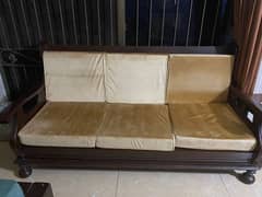 6 seater wooden sofa set