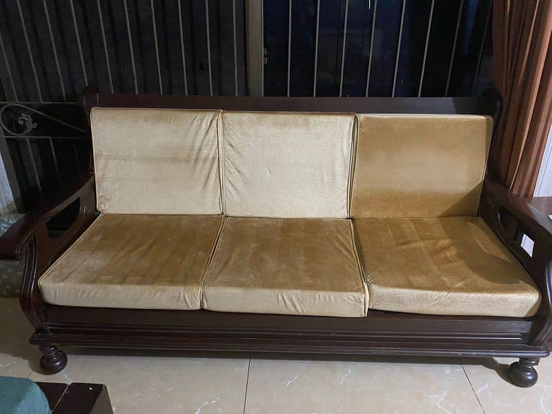 6 seater wooden sofa set 0