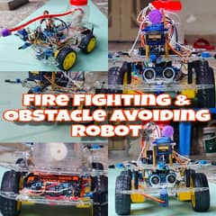 Arduino Based Fire Fighting and Obstacle Avoiding Robot