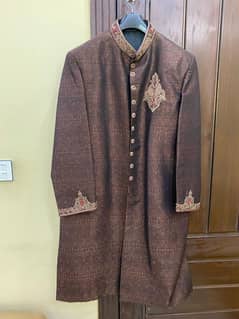 Dulha Sherwani Branded-Brown