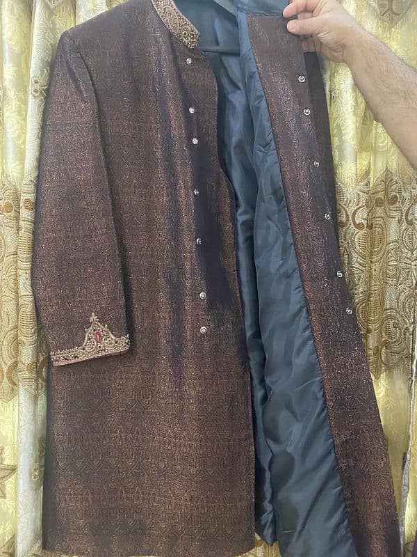 Dulha Sherwani Branded-Brown 1