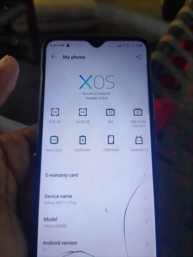 Infinix hot 11 play 4 64 ram 0