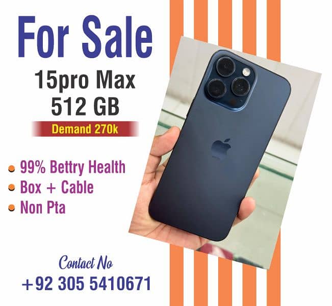 I phone 15 pro max non pta 0