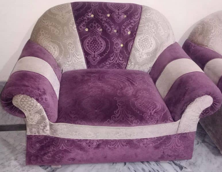 Purple Sofa Set 5 Seater 1