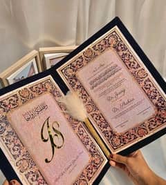 Elegant Nikkah Certificate with Feather Pen