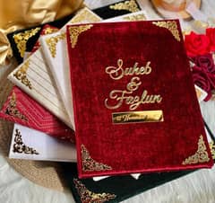 Traditional Nikkah Certificate with Gold Detailing