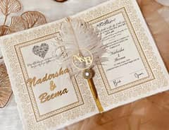 Premium Nikkah Certificate with Decorative Pen