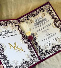 Elegant Floral Nikkah Certificate Set