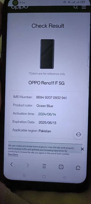 OPPO Reno 11F 5G 10/10 condition in warranty 11