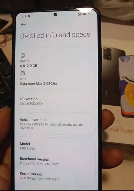 Redmi Note 11pro 6/128gb With Box And charger 10/9 3