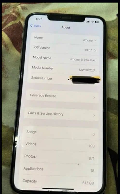 iphone 11pro max pta approved 10 by 10 100% geniune 512 gb 5