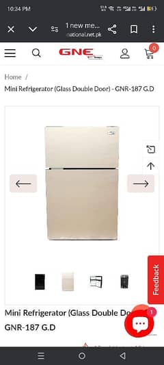 National Gaba mini Refrigerator(glass double door)