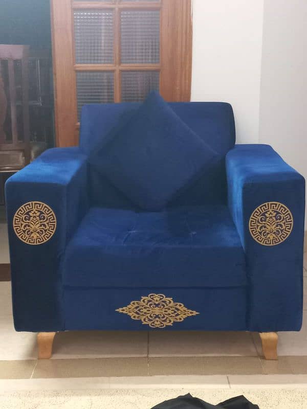 Blue color sofa set for sale 3