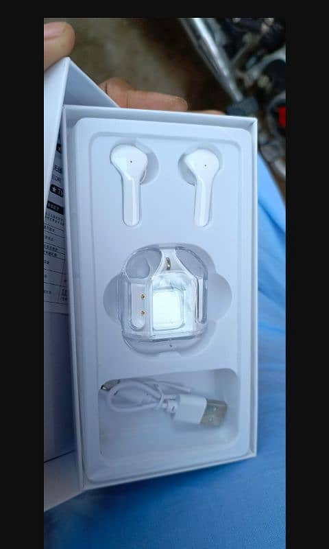 Branded Modern AirBuds with changing cable 0