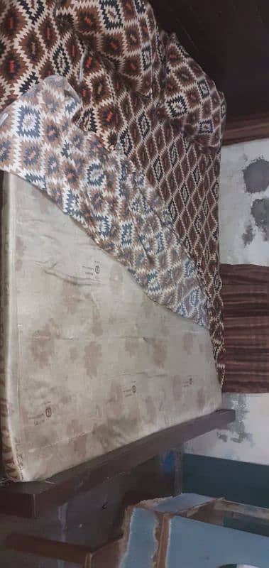 Double Bed (wooden) with Matress 2