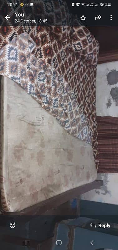 Double Bed (wooden) with Matress 3