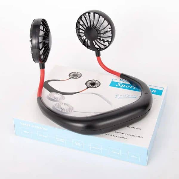 New Rechargeable Neck Fan Super Fan 360° | Bladeless Hanging Neck Fan 0