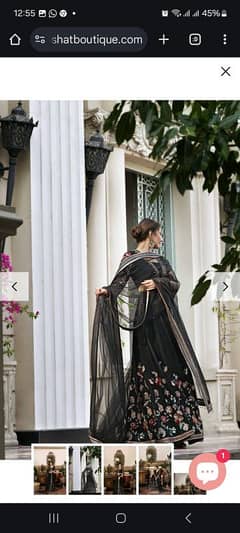 black Nishat boutique lehangaa with choli and net duppatta