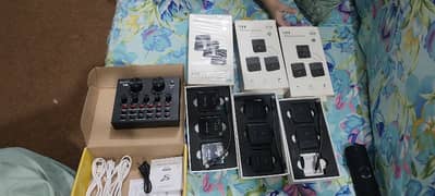 3 boxes with 8 mics and also  soundsmixture