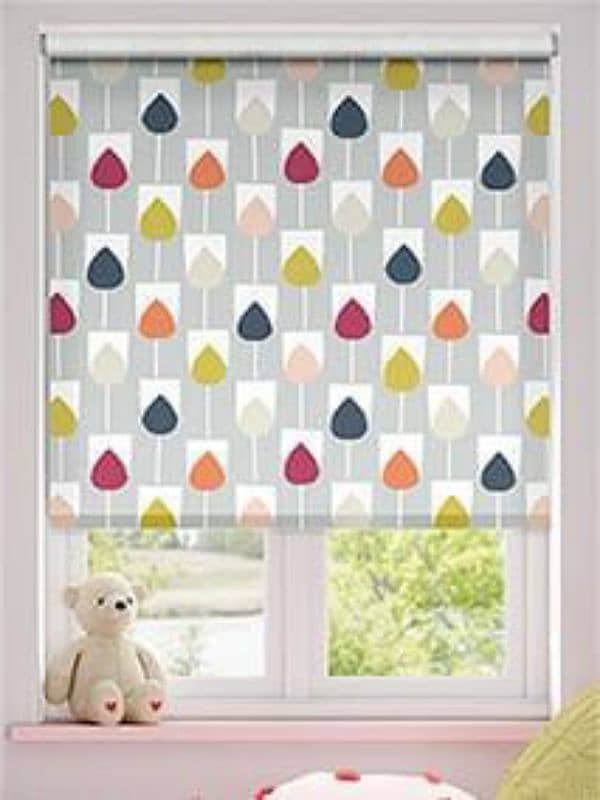 kids Room Fall ceiling, windows blinds, wooden floors, Wall paper 12