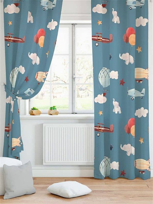 kids Room Fall ceiling, windows blinds, wooden floors, Wall paper 19