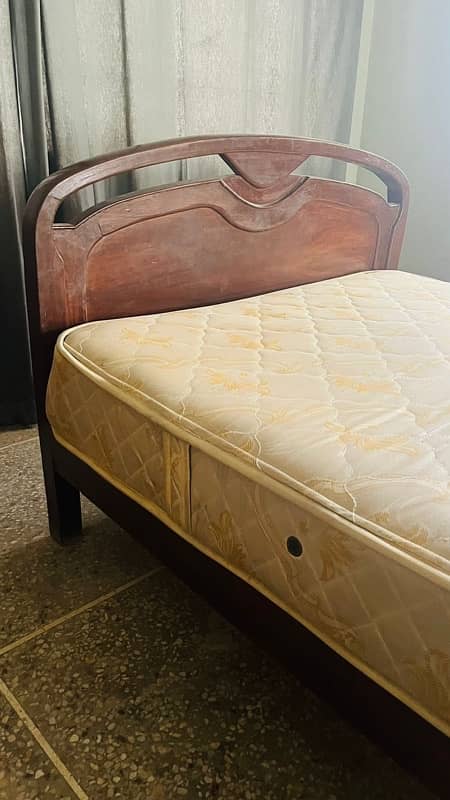 Single Bed Good Quality + MoltyForm Spring Mattress VVIP Condition 1