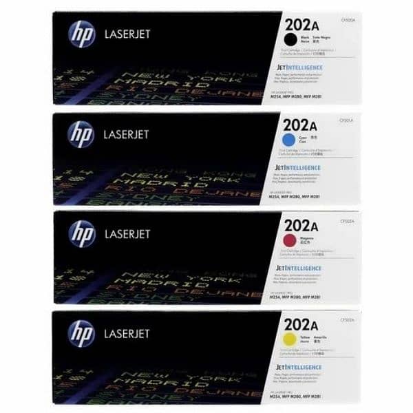 HP Laserjet 202A Toner Set (4 Colour) ; 0