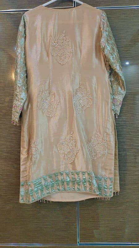 Embroidered Shirt, gharara trouser & duppata 1