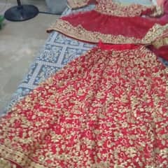 Used but in best condition bridal frock with lehenga