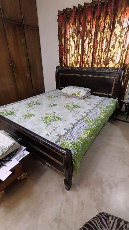 double bed, without side tables and mattress 1