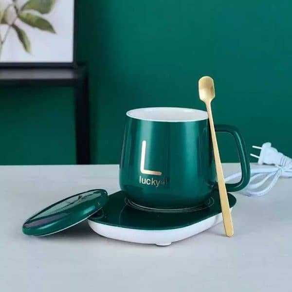 Electric Heated Coffee Mug With Temperature Controlled Pad 8