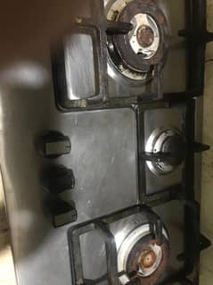 national stove with three burners one year used