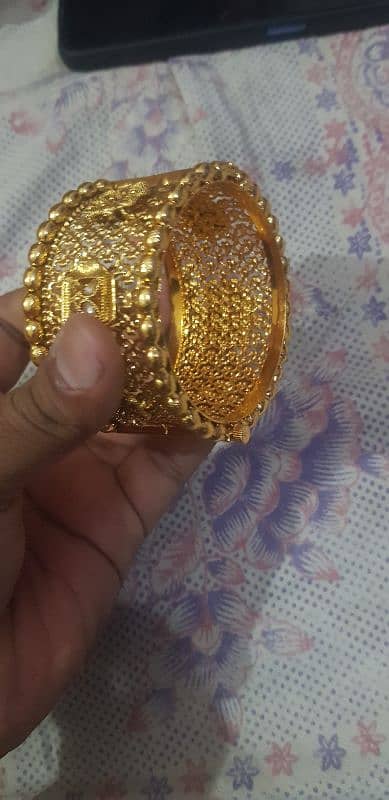 Aneela's collection gold plated cangan 1