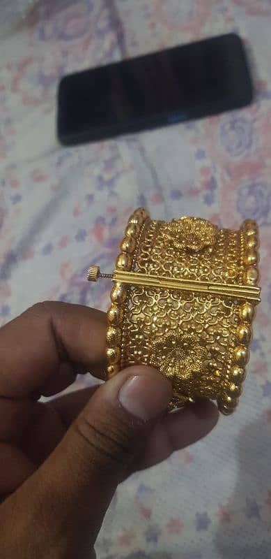 Aneela's collection gold plated cangan 2