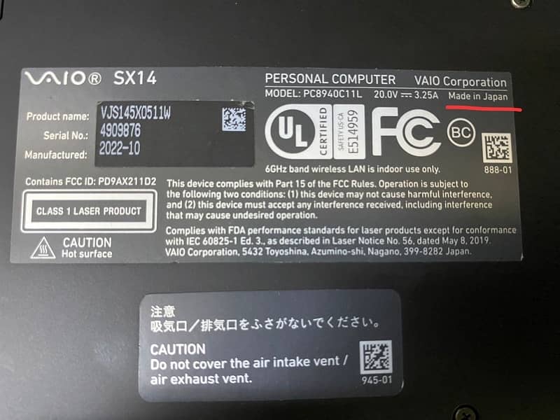 Sony Laptop i7-12th Generation 2