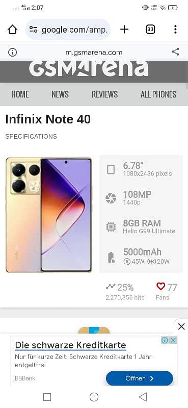 Infinix not 40 3