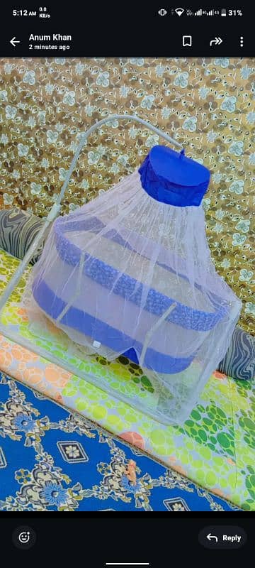 jhulla for baby with mosquito net 0