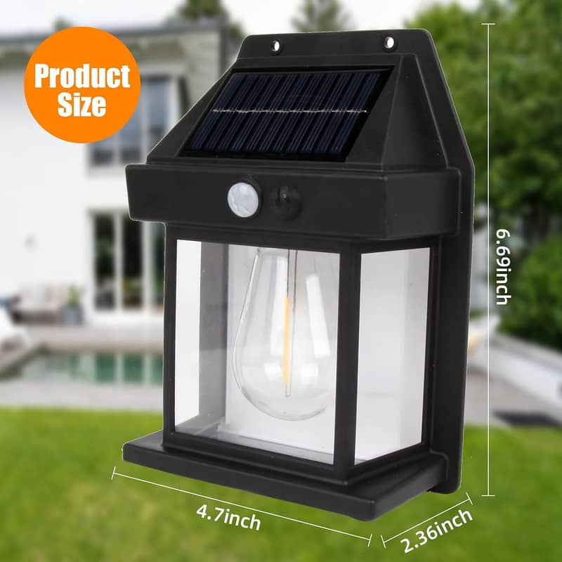 LED Solar Outdoor Waterproof Motion Sensor Street Wall Light +Remote 2