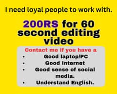 ONLINE WORK / Video editing