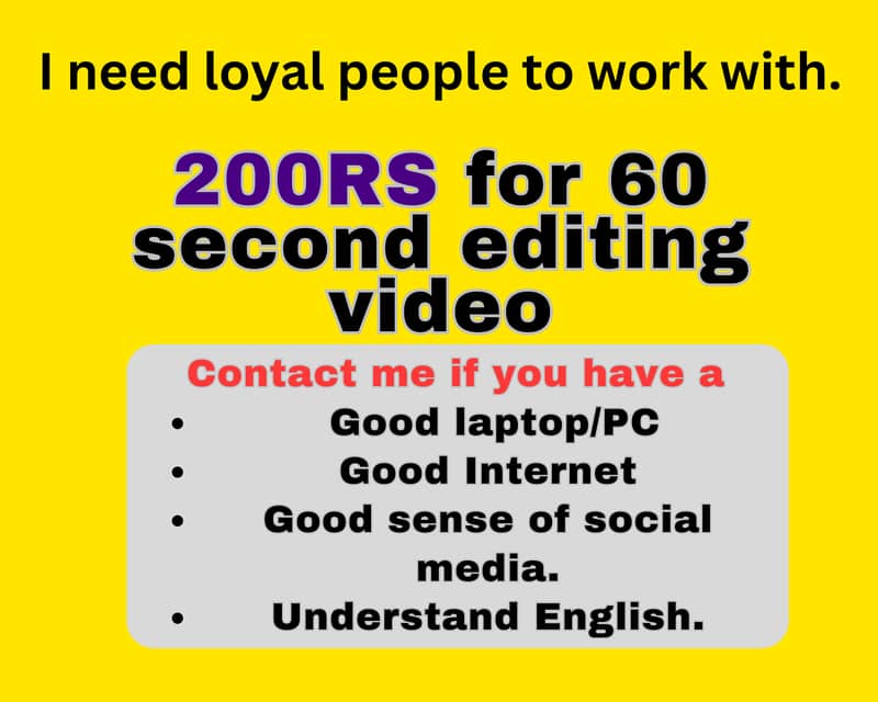 ONLINE WORK / Video editing 0