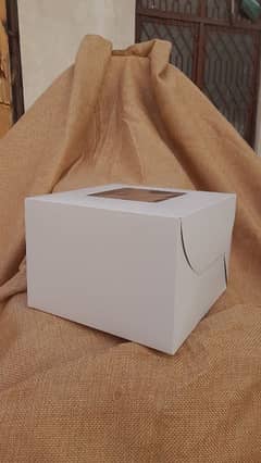 10x Cake boxes for 3 to 4 pounds highted cakes with window on top