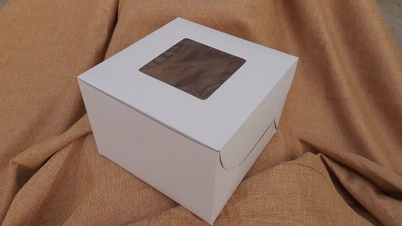 10x Cake boxes for 3 to 4 pounds highted cakes with window on top 1