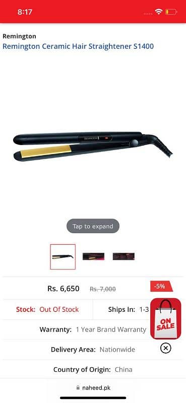 remington hair straightener S1400 3