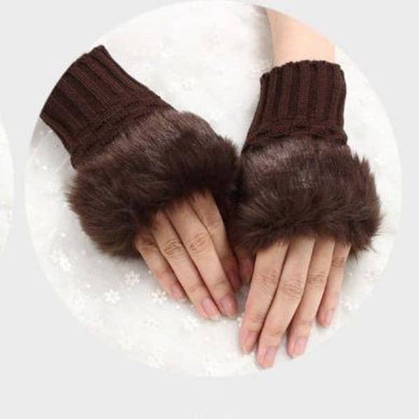 Women's Fur Gloves  ( Special Offer buy 1 get free) 8