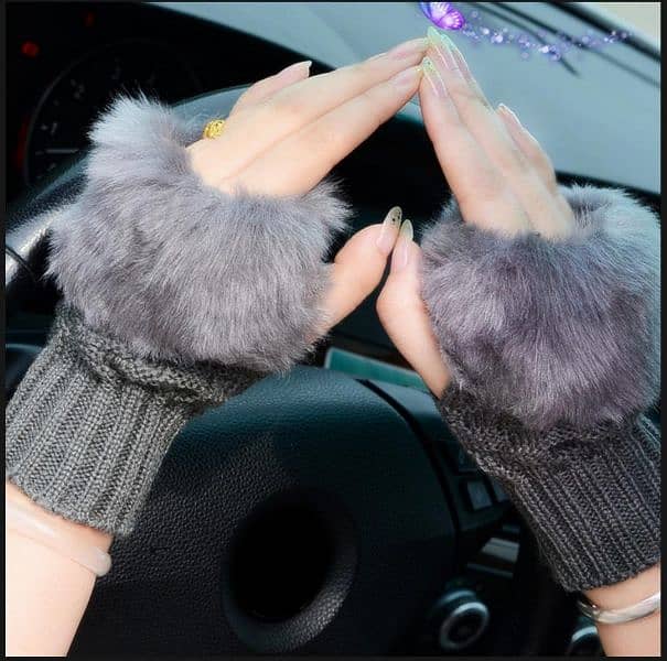 Women's Fur Gloves  ( Special Offer buy 1 get free) 9