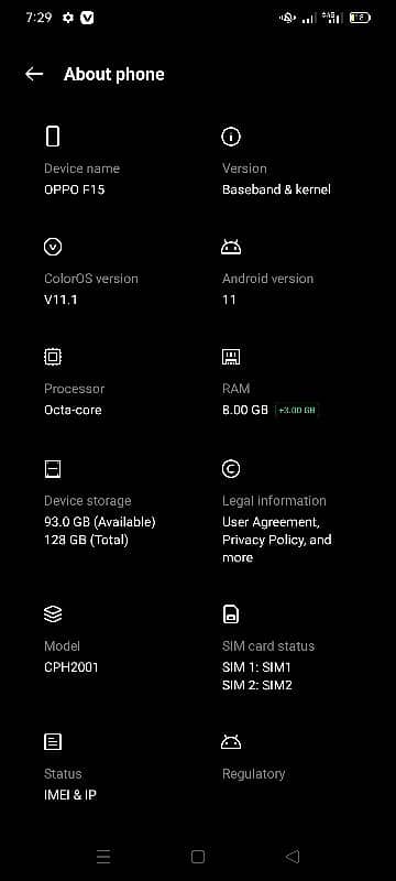 oppo f 15.8  128 0