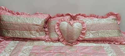 9 piece Fancy/Bridal Bedding Set (Without Filling)